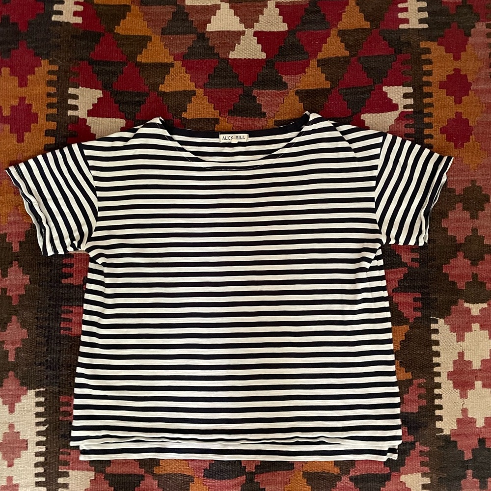 Alex Mill Stripe Slub Boxy Tee